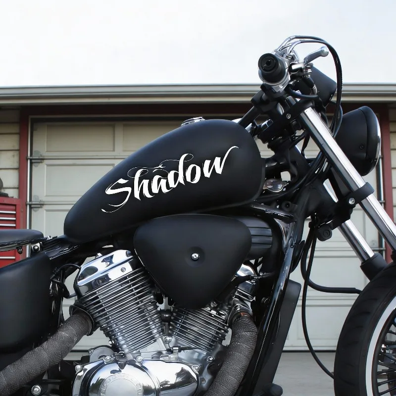 Waterproof No Background Decal for Motorcycle Fuel Tank Side Decor Shadow Calligraphy Vinyl Sticker