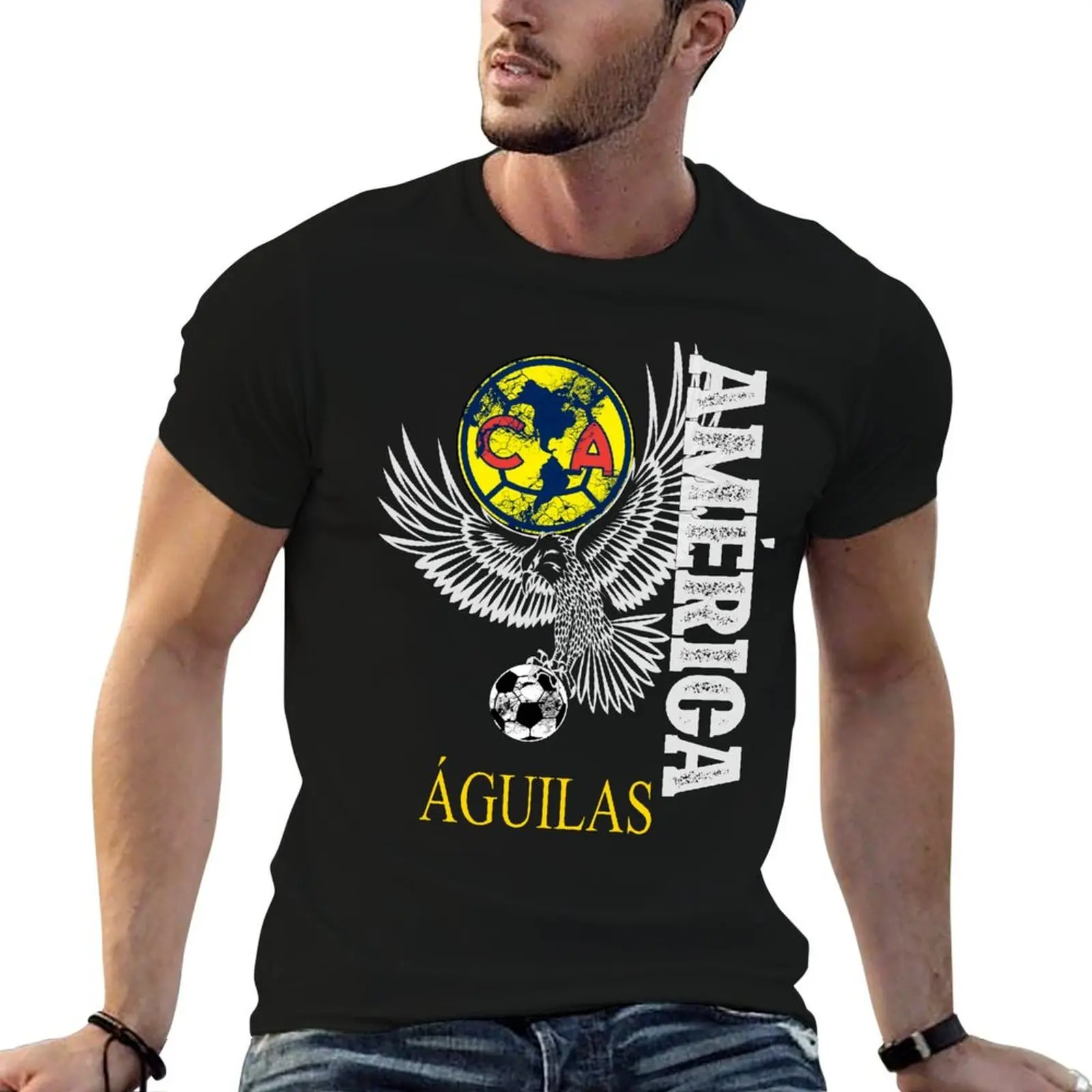 Aguilas del America Playera Futbol Mexicano Liga Mx T-Shirt funny t shirts man t shirt for man funny t shirts dark humor T-shirt