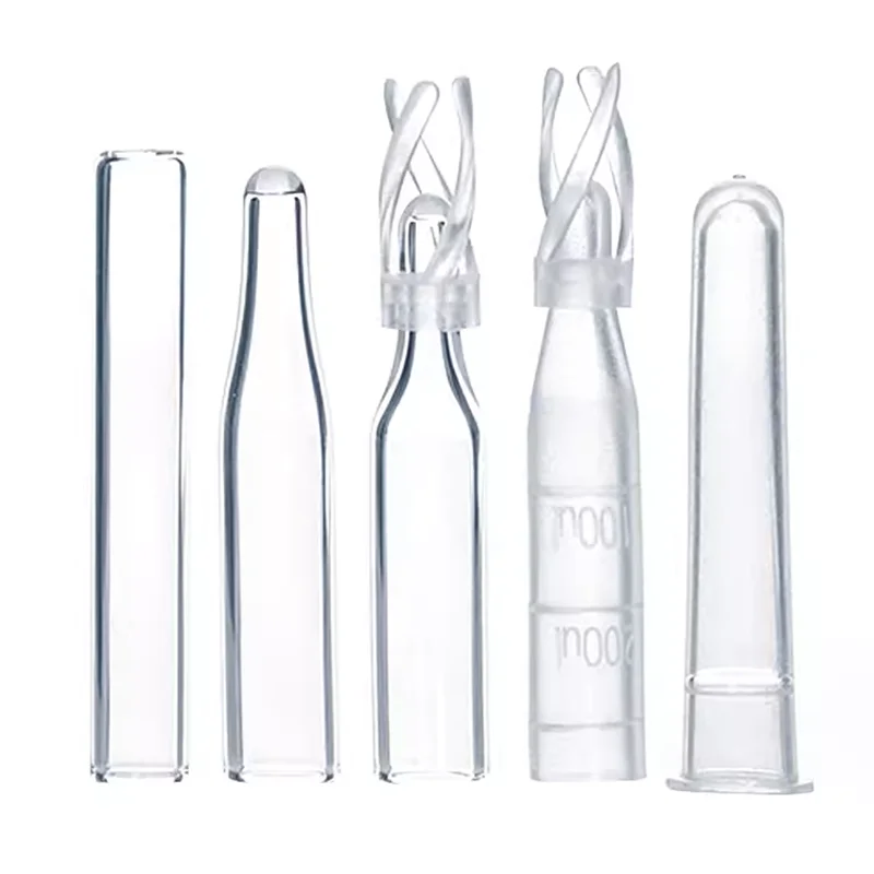 100PCS Plastic Glass Sample Tube Liquid Phase Tube Insertion Tube in Injection Bottle Chromatography Bottle Sleeve Liner Tube