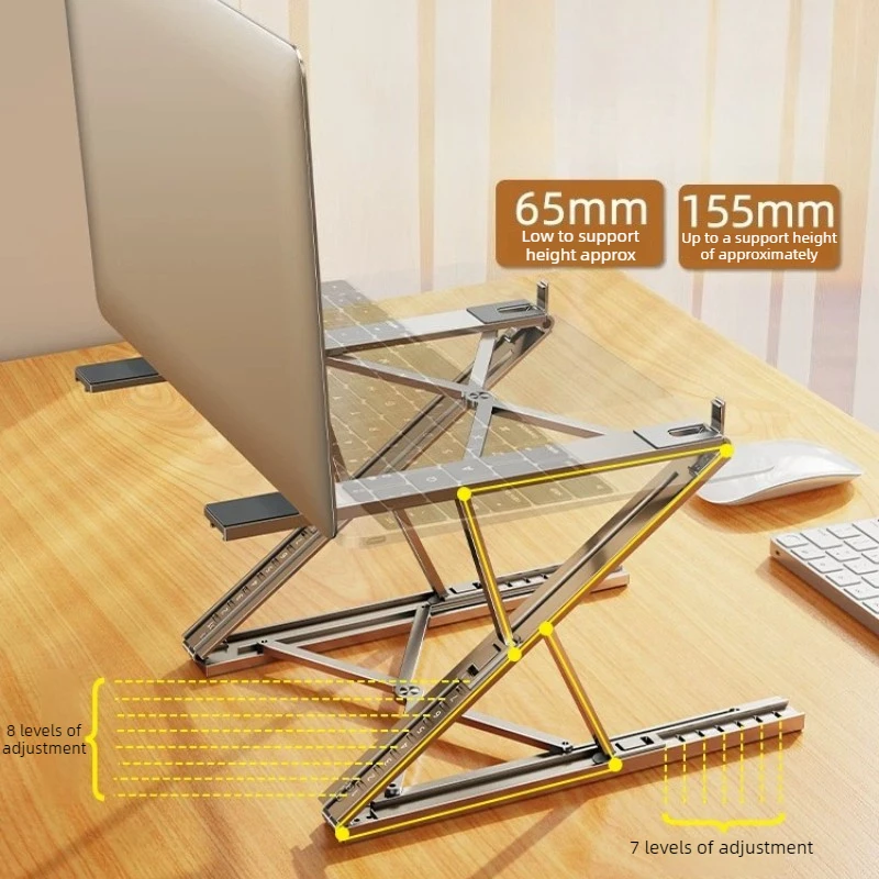Folding Laptop Stand Portable Adjustable Aluminum Alloy Laptops Holder Cooling Ergonomics Laptop Support Laptops Storage Base
