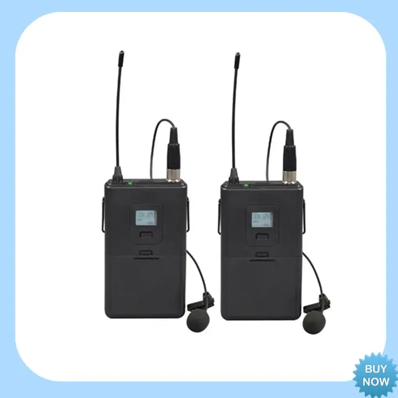 

A47Z Professional Dynamic Lavalier Microphone Withreceiver One-To-Two Wireless Mic Stage Singing KTV Audio Karaoke System EU Plu
