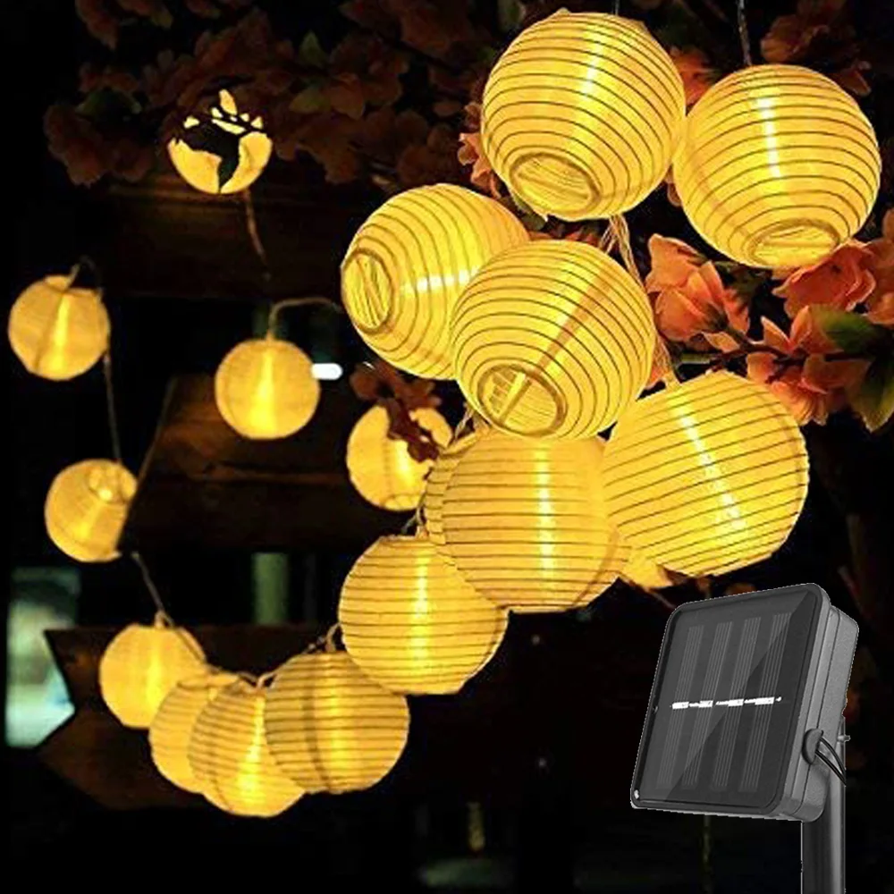 10/20/30 LED Waterproof Lantern Solar String Fairy Light Outdoor Solar Power Lamp Christmas Garland for Wedding Home Garden Deco