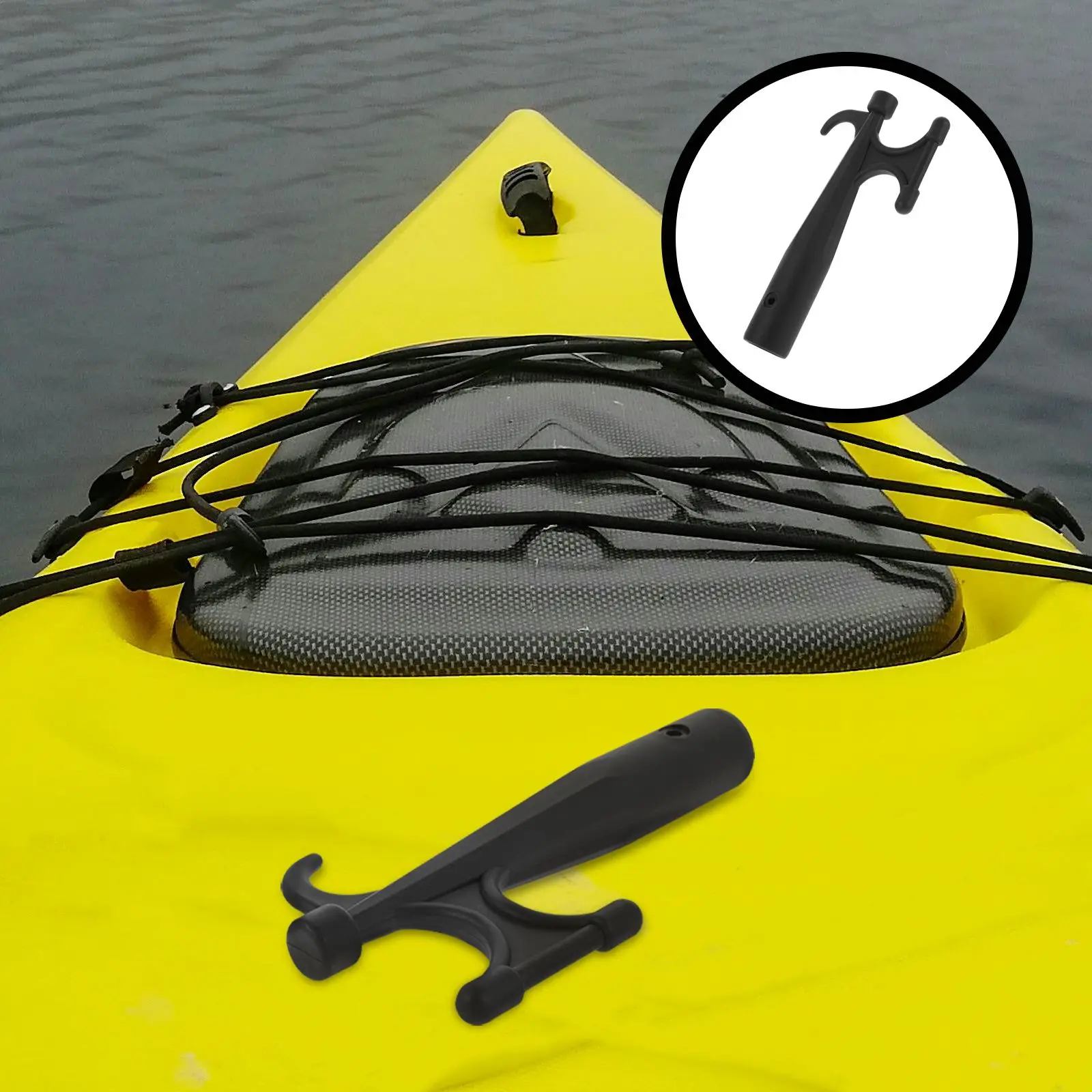 

Multifunctional Nylon Boat Hook Replacement Kayak Extension Pole Attachments Durable Dual Head Lifeboat Hook For Docking