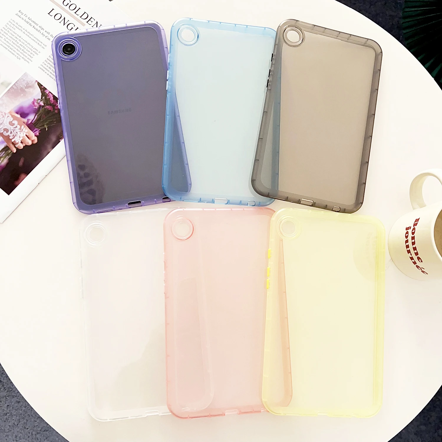 Przezroczyste etui na tablet Samsung Tab S7 S8 S9 S10 FE A11 A9 Plus A8 A7 S6 Lite, odporne na wstrząsy, z miękkiego silikonu. — zdjęcie produktu 6