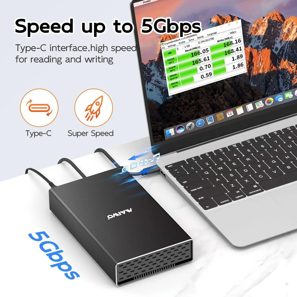 MAIWO SAS to USB 3.0 하드 드라이브 어댑터 SAS/SATA 하드 드라이브 인클로저 리더 도킹 스테이션 (2.5/3.5인치 HDD/SSD 호환, …
