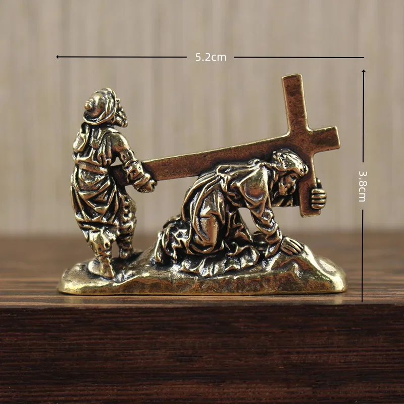 Cross Slave Figure Home Decor Crafts Western Ornament Brass Ornament Crafts