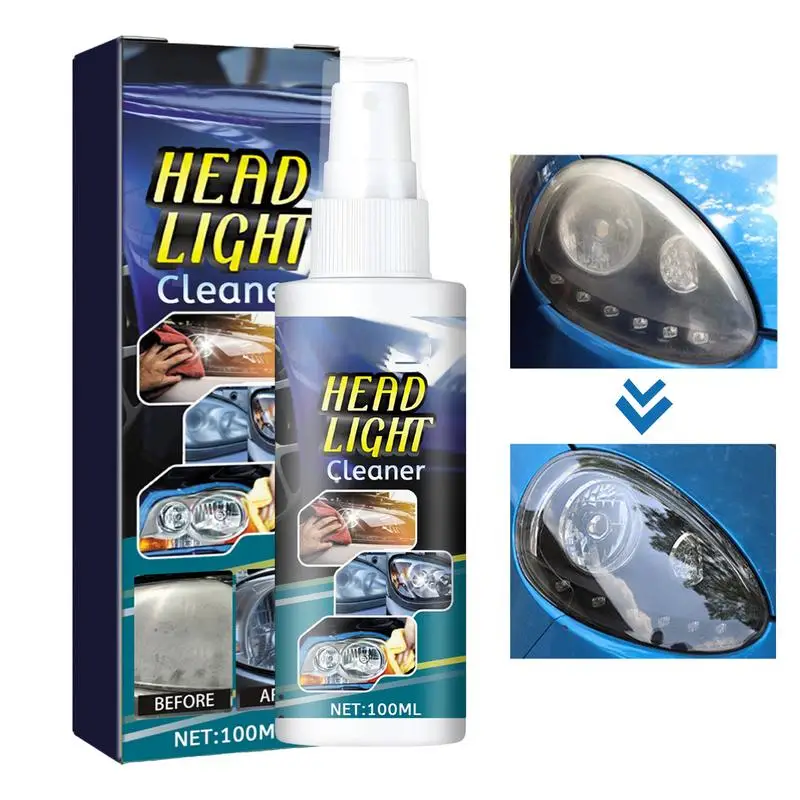 

Car Headlight Cleaner Headlight Lens Restoration Spray 100ml Car Headlight Polishing Repair Fluid For Car Detailing