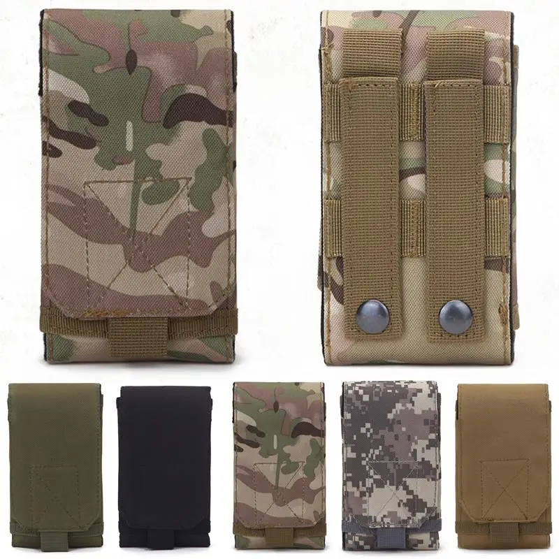 

Outdoor Camouflage Bag Tactical Army Phone Holder Sport Waist Belt Case Waterproof Nylon EDC Sport Hunting Camo Bags in Backpack