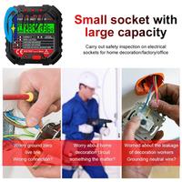 AF89-HABOTEST HT107 Pro Socket Tester Voltage Test Socket  Ground Zero Line Plug Polarity Phase Check UK Plug