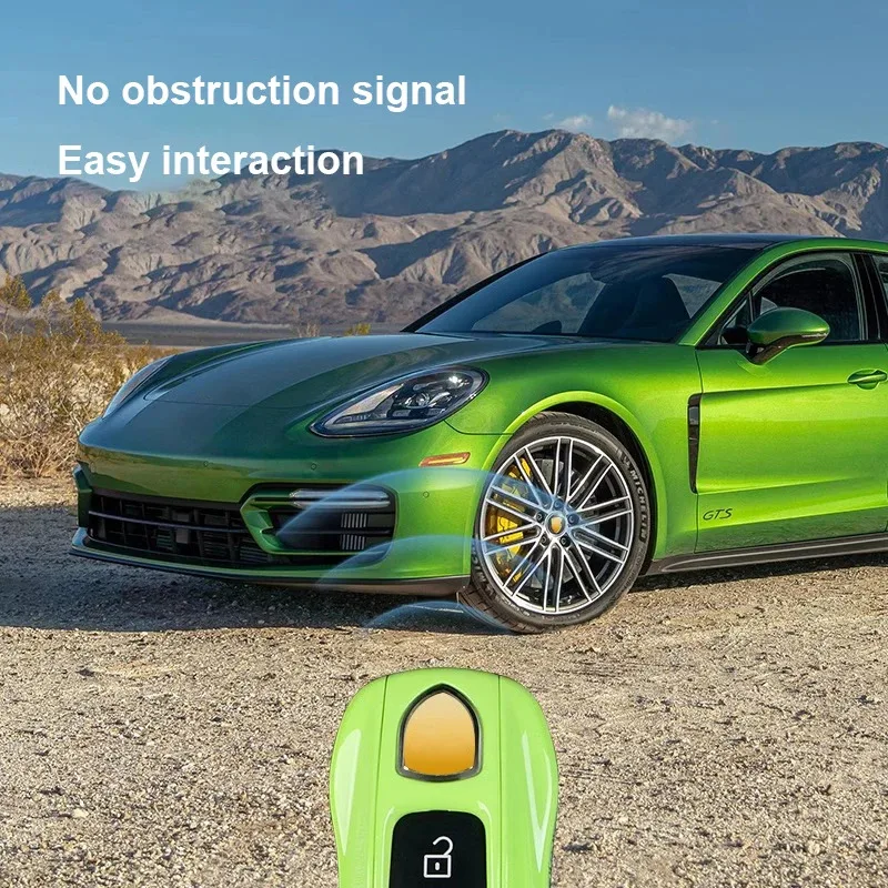 3-Piece Set Painted Car Key Cover Key Fob Shell Keycase For Porsche Macan Cayenne 718 Cayman 911 Panamera Boxster Taycan