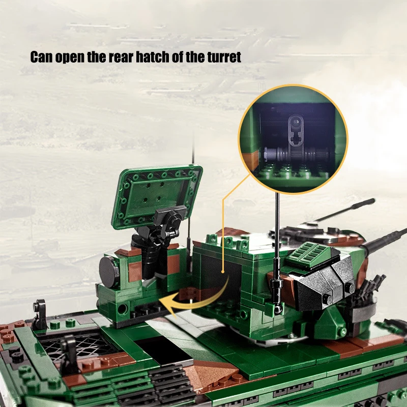 Mainan Koleksi Hobi Militer DIY Model Bata Truk Pengangkut Tank Blok Tank Anti Pesawat Terbang Cheetah Jerman Perang Dunia II