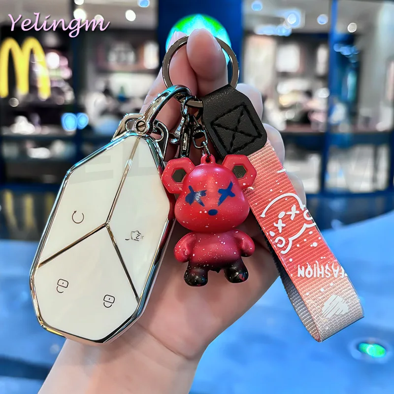 Car Key Case for BYD Formula Leopard SUPER 5 Ultra 8 Titanium 3 9 Fang Cheng Bao Keychain Cover Shell Holder Fob Accessories