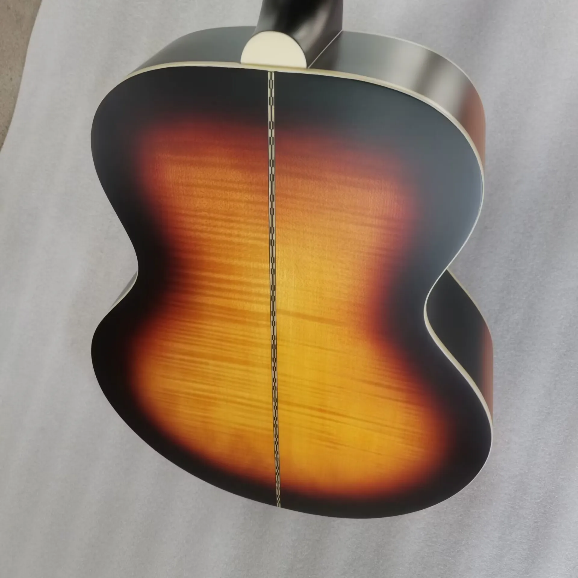 

38 inches mini jumbo all solid wood sunburst acoustic guitar satin finish guitar customize logo available