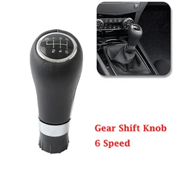 6 Speed Manual Gear Shift Knob Black PU Leather + Plastic Front Fit For Mercedes-Benz W203 S203 W209 S204 W204 W212