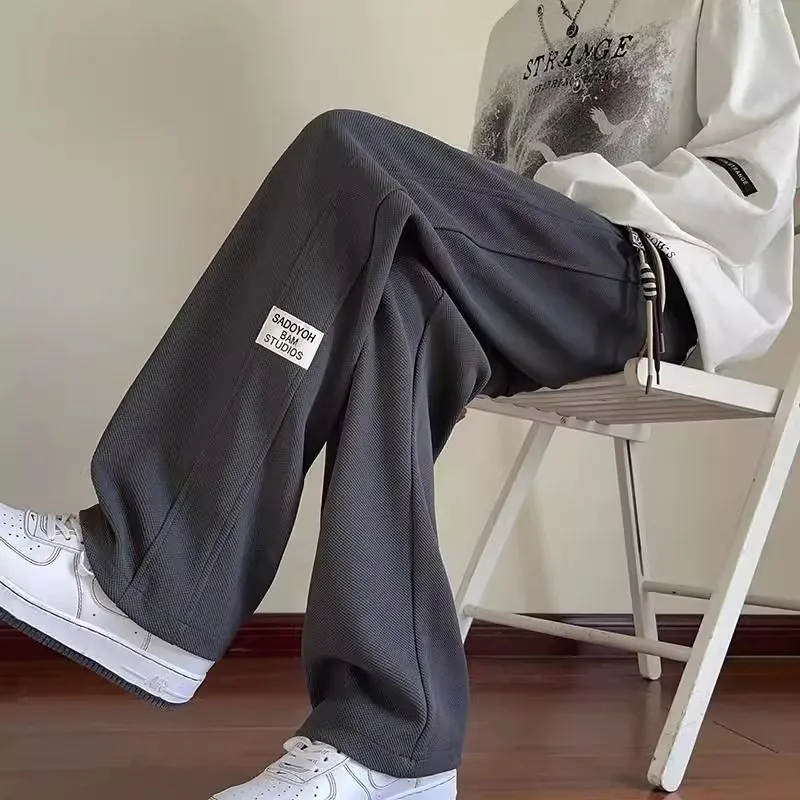 

American Sle Men's Wide Leg Spor Casual Pants Spring Autumn New Faion Loose Fit Cool Street Sle Long Trousers