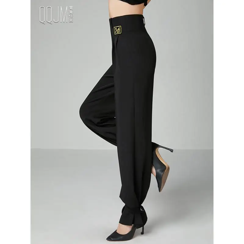 2024 New Woman Ballroom Waltz Modern Dance Trousers Dance Competition Standard Ballroom Dancing Clothes Latin Pants M106