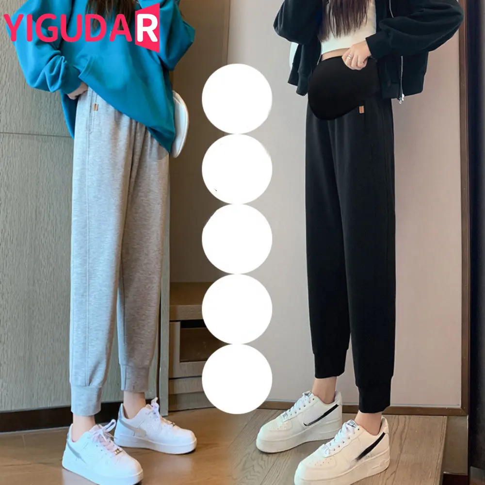 

Maternity Spring Autumn Sports Out Wear Fashion Soild Pregnant Casual Anti-mosquito Bloomers Comfortable Pregnancy Pants