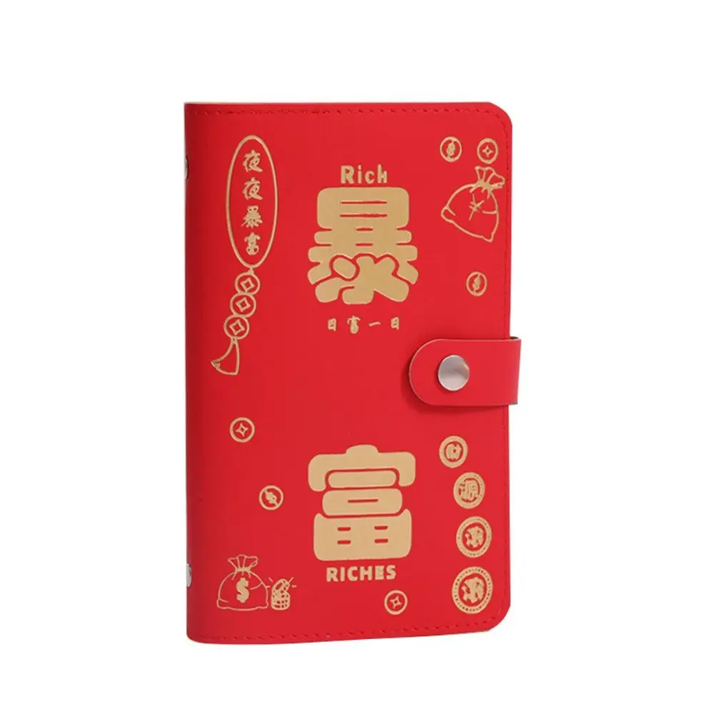 PU Leather Saving Money Binder Portable Refillable Planner Organizer Savings Handbook Cash Envelopes Budget Binder