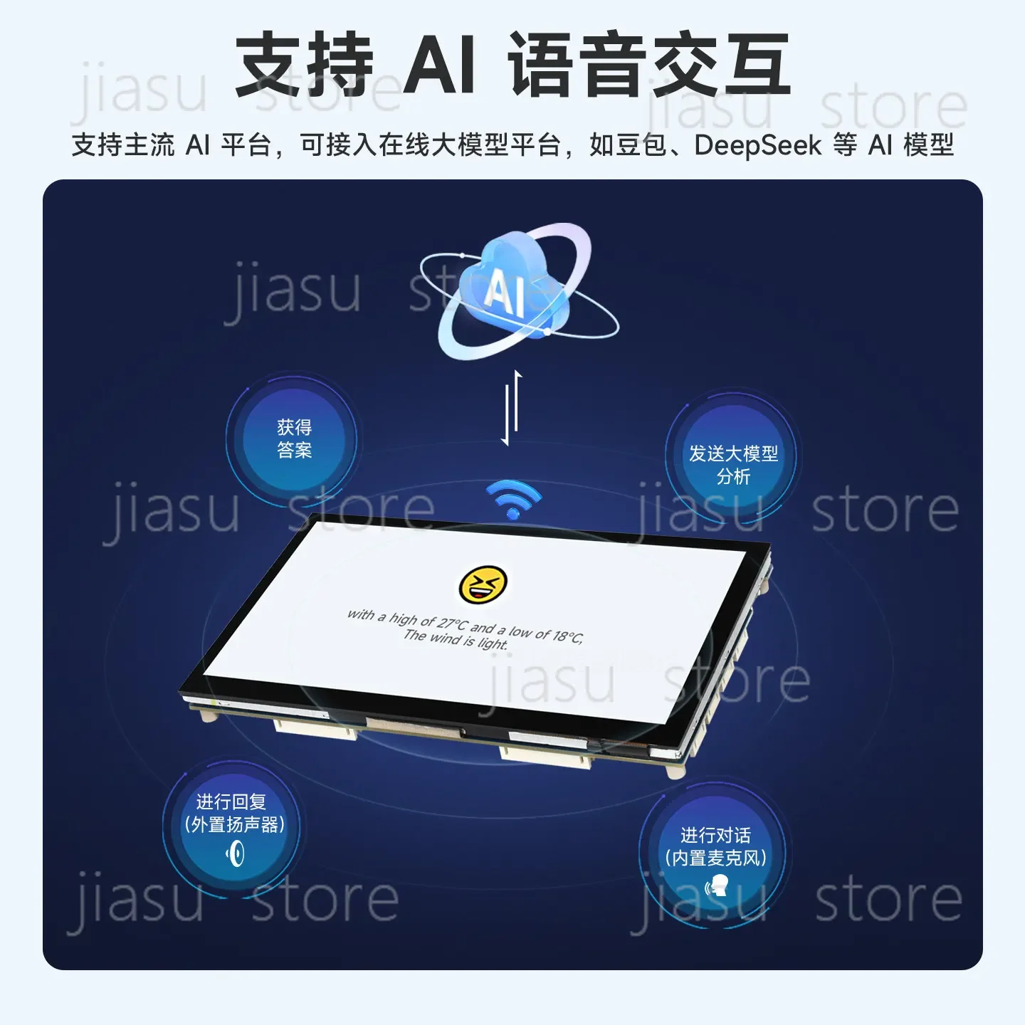 ESP32-P4 7-inch touch screen development board WiFi6 Bluetooth 5 supports Xiaozhi AI human-machine interaction