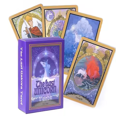 Tarot Card Deck with Guidebook 78Pcs English Version Family Gathering Divination Deck Board Game Cards 10.3*6cm