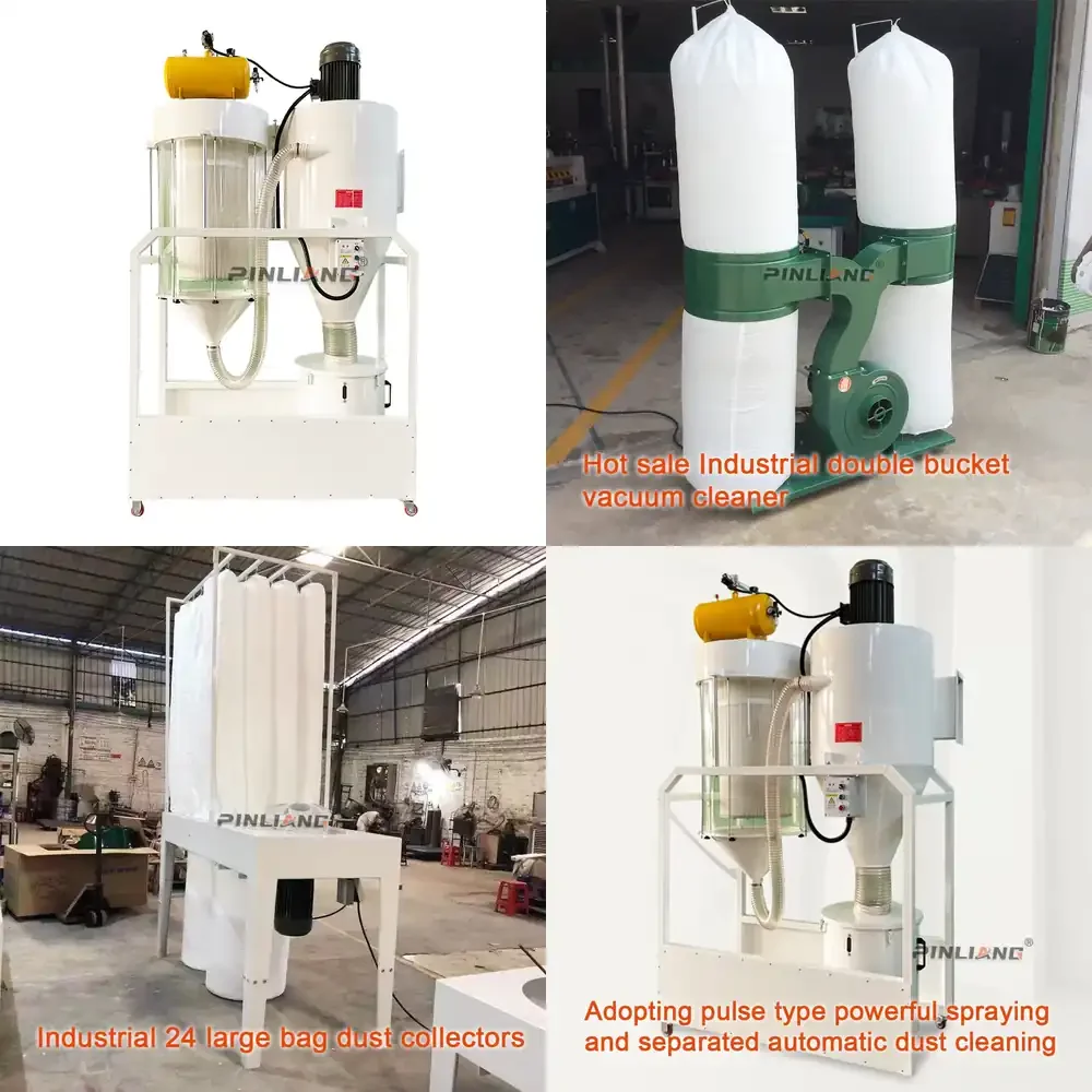 

PINLIANG Portable Industrial Dust Collector Silent Pulse Vacuum Cleaner with Filter 7.5kW Motor Easy to Operate