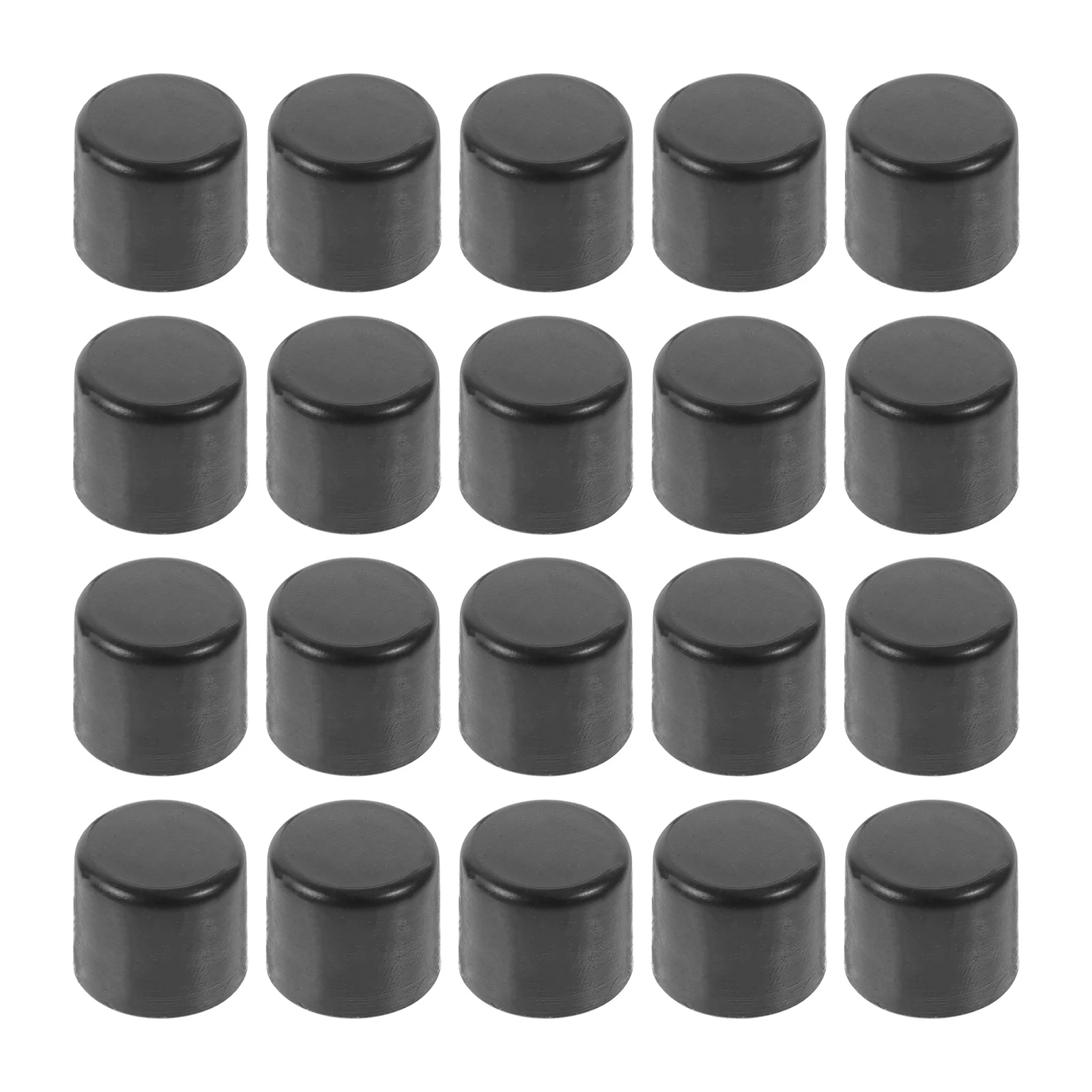 20 Pcs Football Machine Cap Foosball Universal End Caps Wooden Replacement Black Tools Protective Child