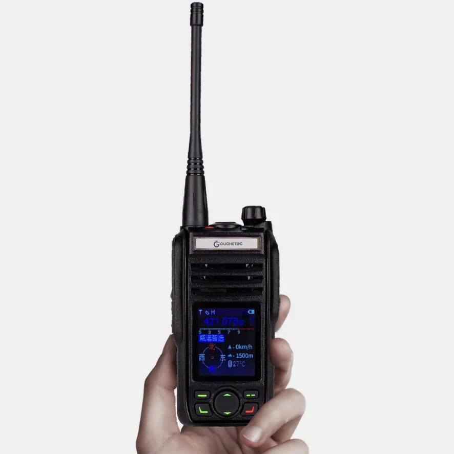 GUOHETEC-walkie-talkie GH-N75 a prueba de salpicaduras, transceptor de mano, posición de pantalla GPS con batería USB, rescate turístico al aire