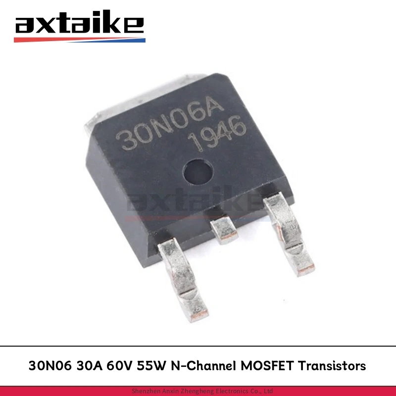 

10PCS FQD30N06L 30N06 30N06A TO-252 DPAK SMD 30A 60V 55W N-ChanneI MOSFET Transistors AP30N06D KIA30N06 FHD30N06