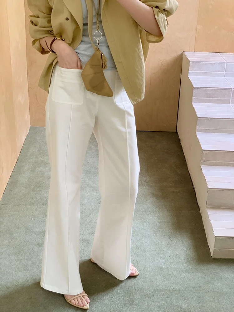 

Женские летние брюки Artme W2364L1 с высокой талией, широкими штанинами, из хлопка Lenzing, прямого кроя, свободные, для повседневной носки