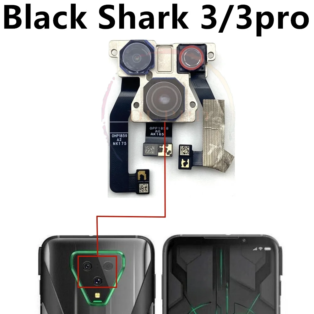 Original Front Seilfie Small Rear Camera For Xiaomi Black Shark 3 4 Pro 3pro 4pro Back Main Camera Module Spare Parts