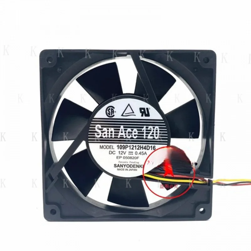 

C FOR SANYO 109P1212H4D16 D12V 0.45A 120*120*25MM Axial Cooling Fan