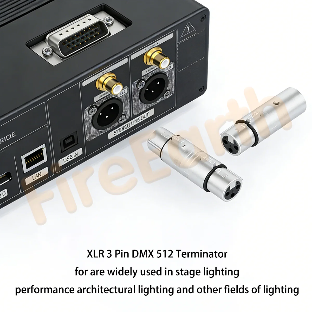 XLR 3Pin Adapter DMX 512 Terminator Resistor End of Line Connector Signal Stabilizer for Stage Lighting,Microphone,Mixer