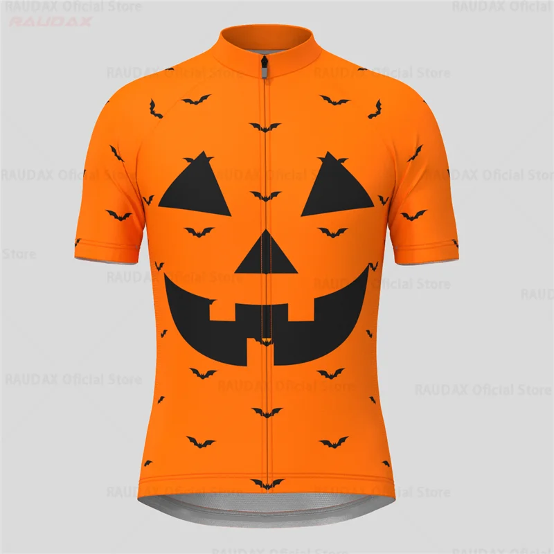 New Halloween Pattern Summer Cycling Jerseys Men\'s Outdoor Mountain Bike Riding Clothes Short Sleeve Quick Drying Bicycle Shirts