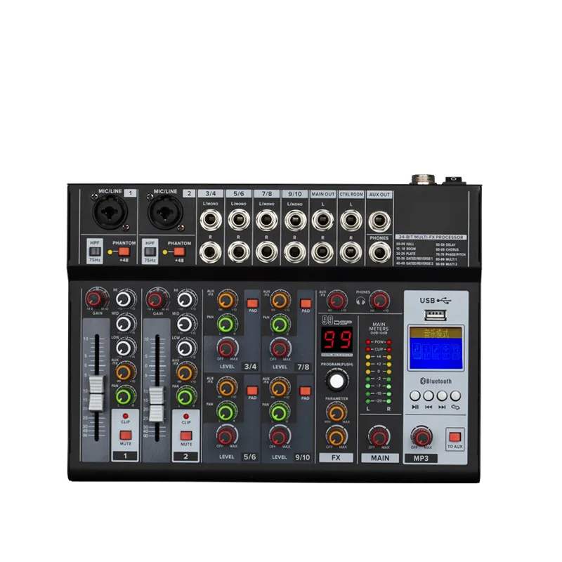 

Professional mixer mixer, built-in sound card Bluetooth USB gig home