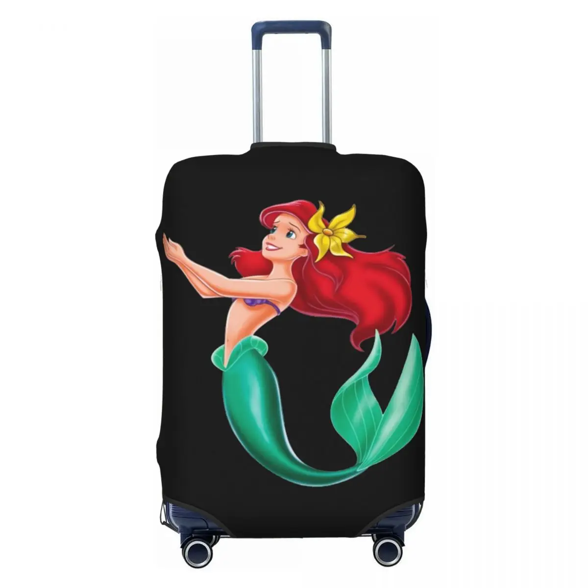 

Custom The Little Mermaid Cartoon Travel Luggage Cover Dust Proof Suitcase Cover Protector Fit 18-32 Inch