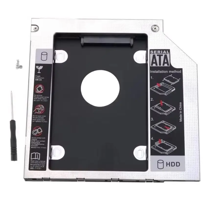 2nd Hard Drive Optical bay Caddy Frame Bracket for Sony vpcea36fm VPCEA1S1R VGN-FW560F Dell R910 R520 R510 R710 R410 R310 R210