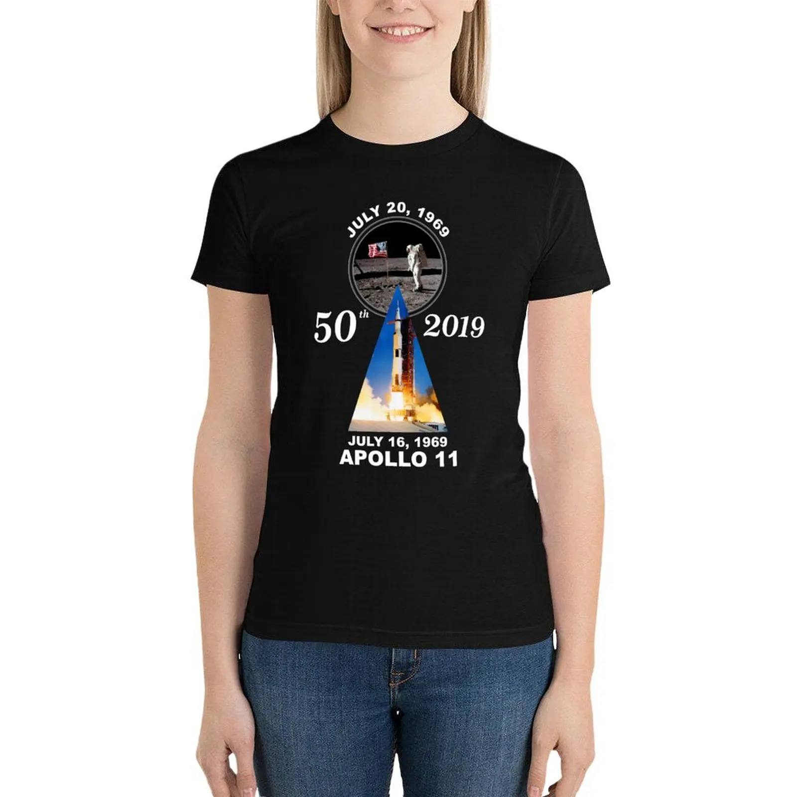 

Apollo 11 50th Anniversary Moon Landing T-Shirt tees Blouse female summer clothes for Women