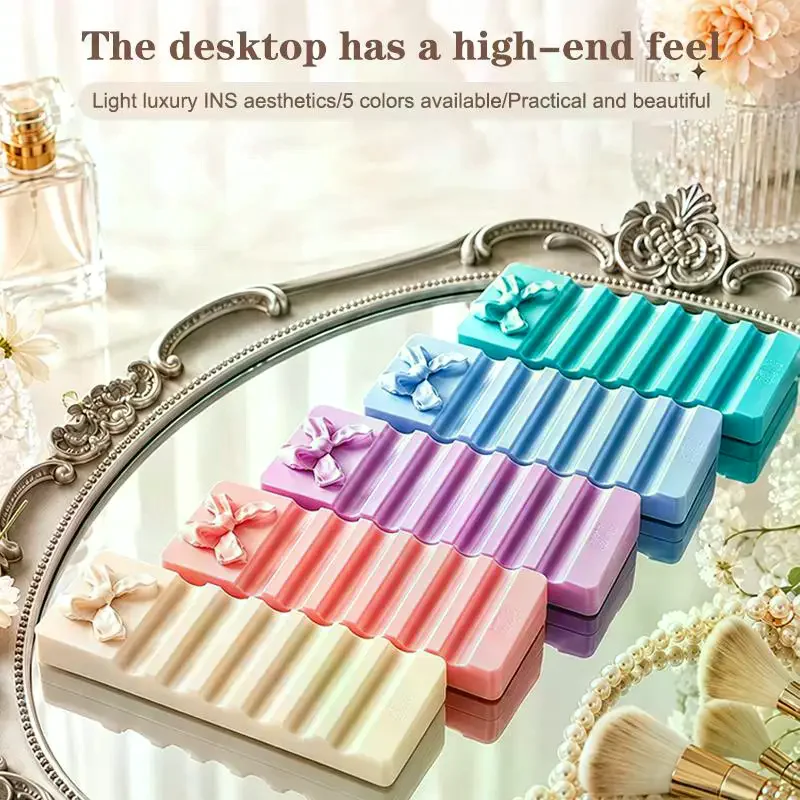 Support de rangement pour stylos à ongles avec design nœud mignon, organisateur et présentoir pour la maison, la manucure DIY et les salons de beauté