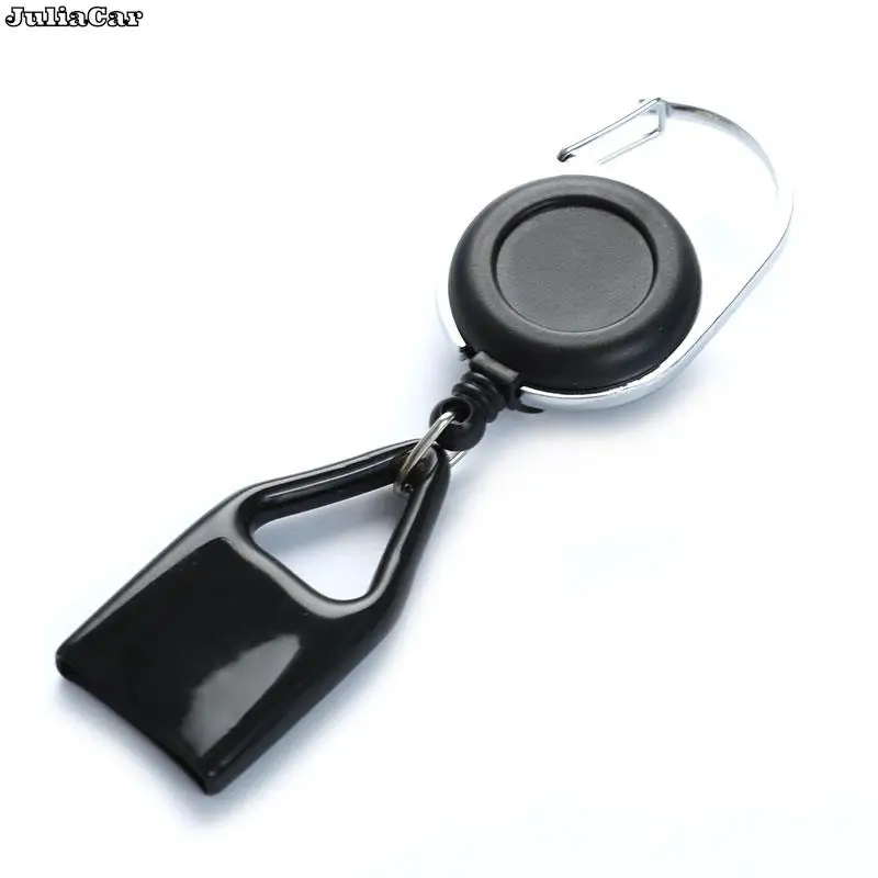 Silicone Sticker Lighter Leash Safe Stash Clip Retractable Keychain Holder Cover