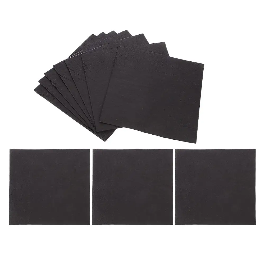 

40 Pcs Black Lunch Napkins 6 5x6 5 Inches Elegant Design Disposable Party Supplies Wedding Birthday Holiday Decorations