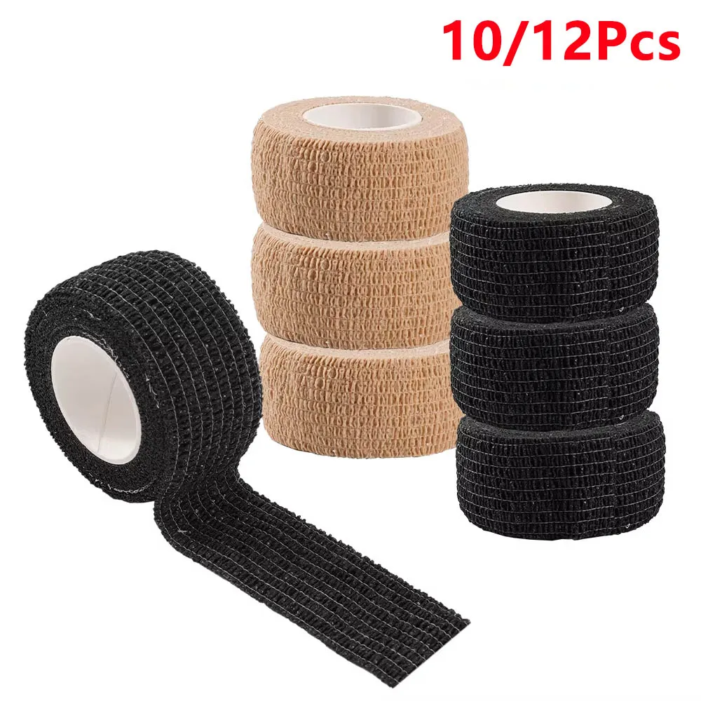 

10/12 шт. эластичная самоклеящаяся спортивная лента 2,5/5/10 см нетканая универсальная подходит для спортивной поддержки ног защита суставов