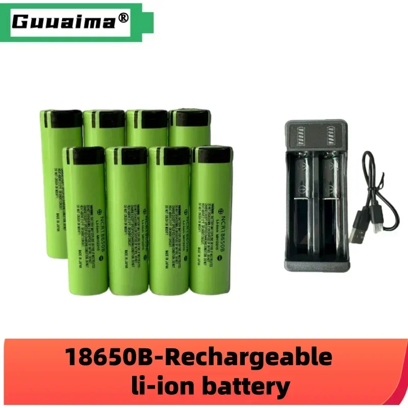 NCR18650B batteries Rechargeable lithium battery 18650 Battery 3.7V 3400mAh 34B pour lamp de poche chargeur USB original new