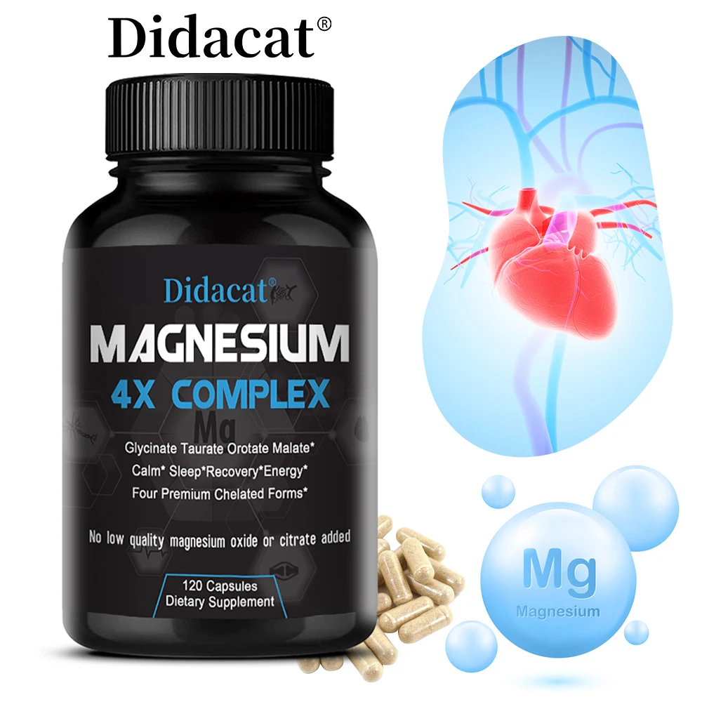 

Magnesium Glycinate - Nerves System, Improve Mood Nervous, Muscles Recovery, Heart Health, Bone Health, Sleep Quality Support