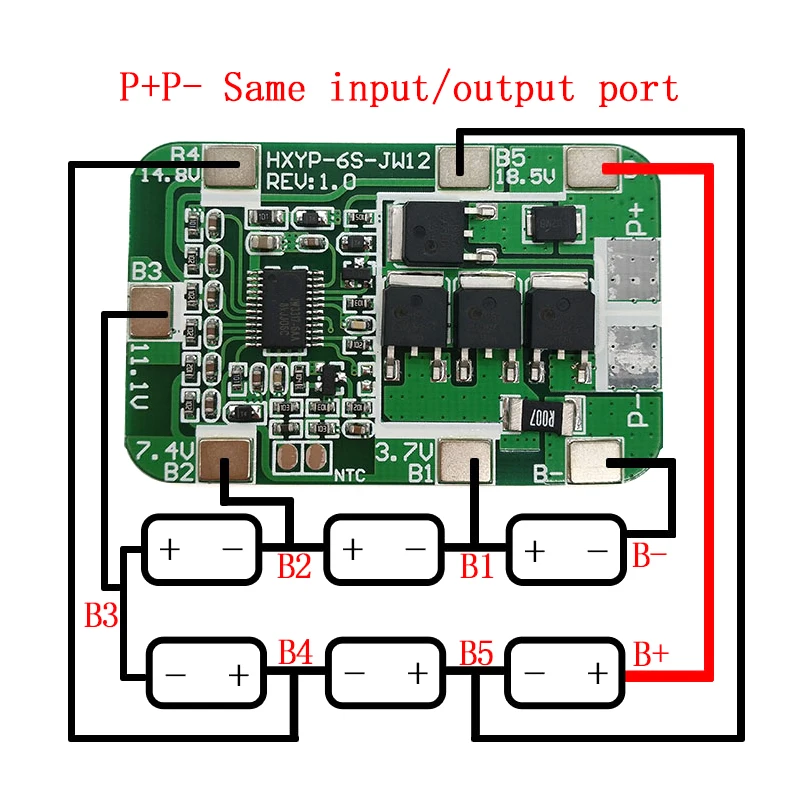 6S 12A/25A 24V 25.2V PCB BMS Protection Board For 6 Pack 18650 Li-ion Lithium Battery Cell Module New Arrival Balanced