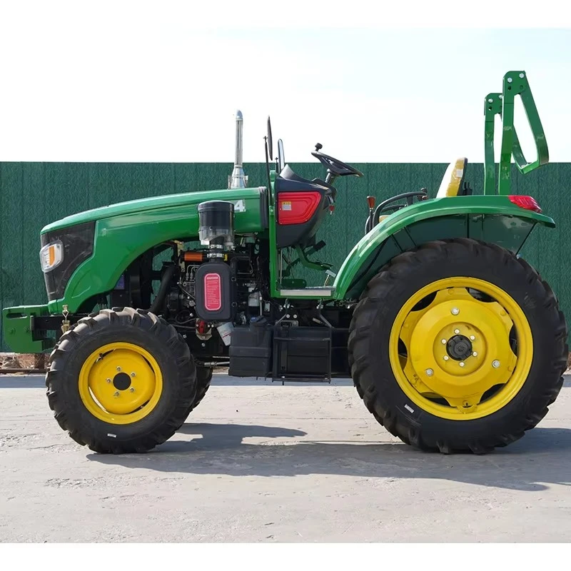 Сельскохозяйственный трактор с колесами 4x4 с навесами Трактор мощностью 50 л.с. с фронтальным погрузчиком Мини-колесный трактор для сельского хозяйства