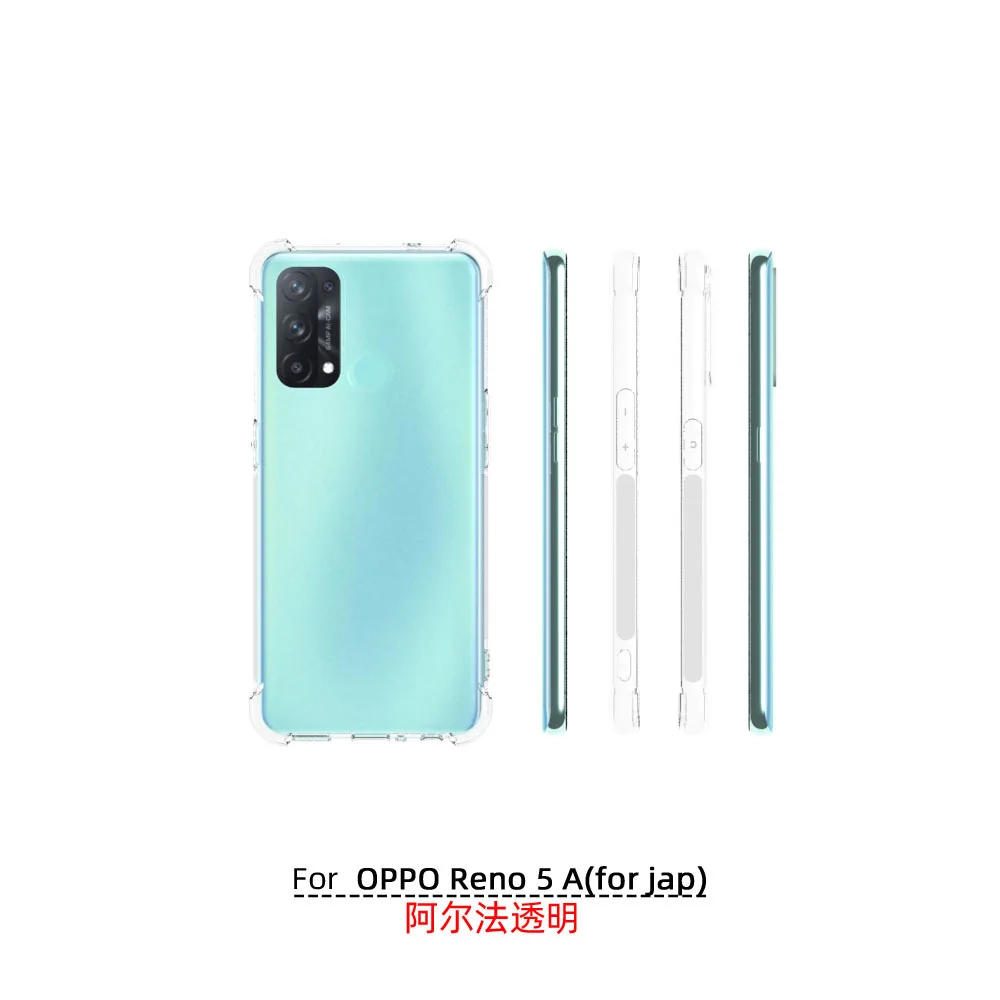 Luftkissen-Schutzhülle für Oppo Reno 3A 5A 7A 9A 11A 13A 15A Transparente Airbag-Silikon-TPU-Rückabdeckung für Oppo Reno 13A 15A – Detail 12