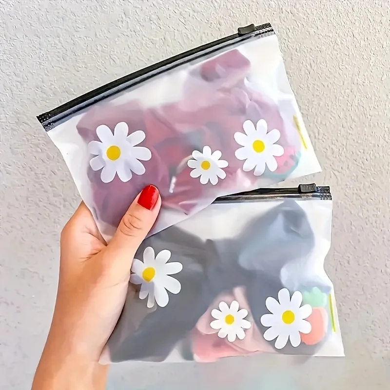 Reusable Daisy Sewing Bag Small Item Organizer for Hair Rings Gift Packaging and Daily Storage ziplock bag packaging storage
