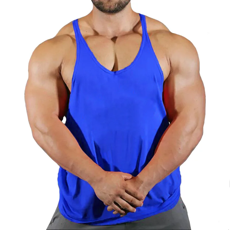 2024 Summer Y Back Men Clothing Tank Tops Black White Gray Gym Singlets Sleeveless Fitness Men Vest Casual Bodybuilding Vest New