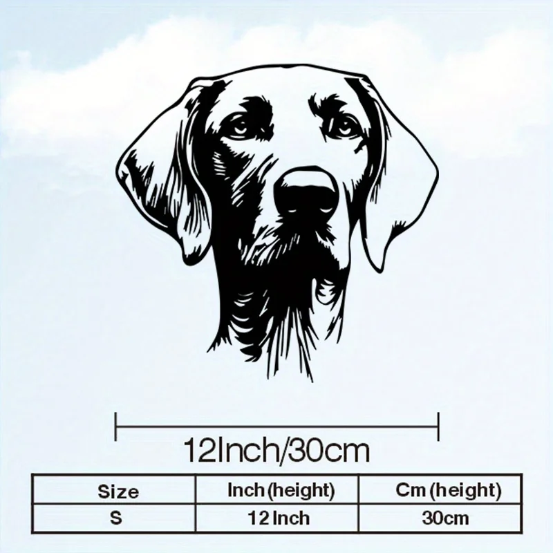 CIFBUY Metal Wall Art Weimaraner Dog Iron Sculpture Rustproof Waterproof Vintage Decor For Home Study Ornament