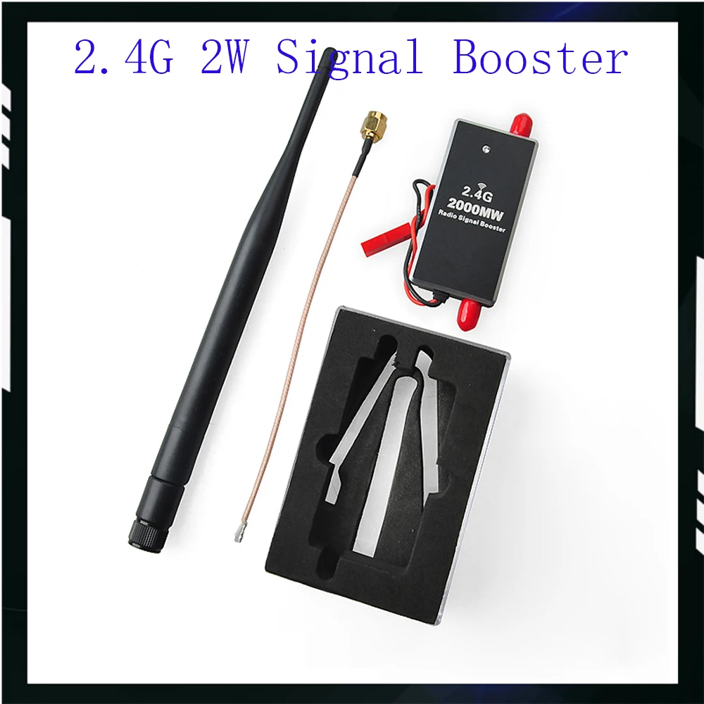 FPV 2.4G 2W 2000mW Mini Radio Signal Booster Amplifier Module for Phantom RC Transmitter FPV Extend Range Drone Accessory